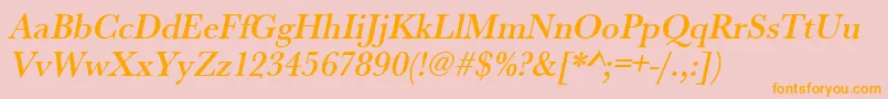 UrwbaskertmednarOblique Font – Orange Fonts on Pink Background