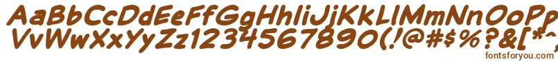 Шрифт BalloonLetteringStressed – коричневые шрифты на белом фоне