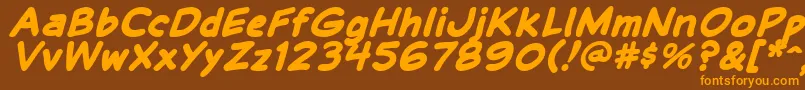 Подробнее о шрифте BalloonLetteringStressed Шрифт BalloonLetteringStressed – оранжевые шрифты на коричневом фоне