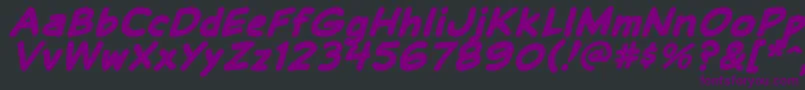 BalloonLetteringStressed Font – Purple Fonts on Black Background