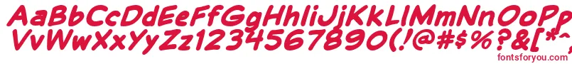 Czcionka BalloonLetteringStressed – czerwone czcionki