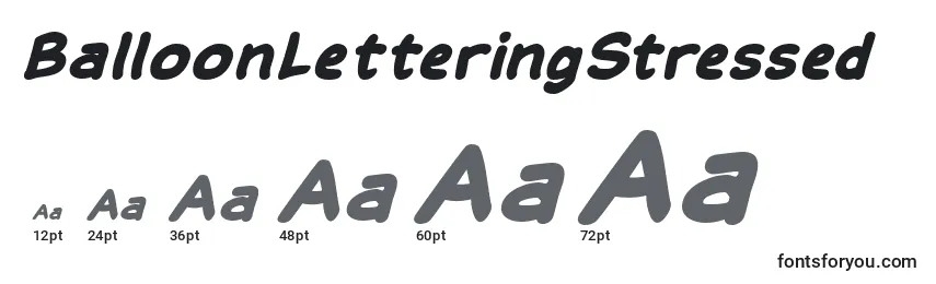 BalloonLetteringStressed Font Sizes