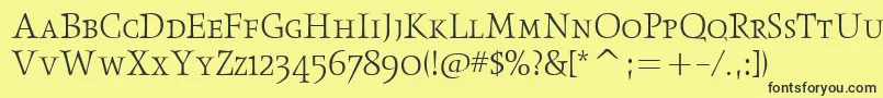 ObeliskltscitcTt Font – Black Fonts on Yellow Background