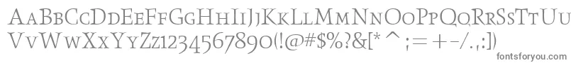 フォントObeliskltscitcTt – 白い背景に灰色の文字