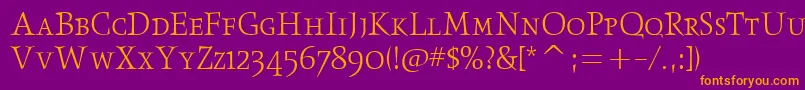 ObeliskltscitcTt Font – Orange Fonts on Purple Background