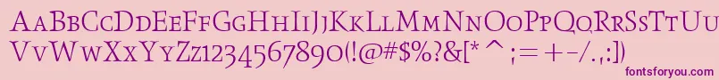 ObeliskltscitcTt Font – Purple Fonts on Pink Background