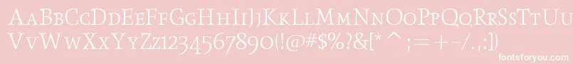 ObeliskltscitcTt Font – White Fonts on Pink Background