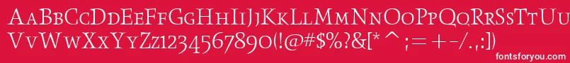 ObeliskltscitcTt Font – White Fonts on Red Background