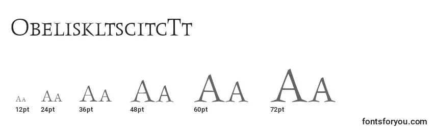ObeliskltscitcTt Font Sizes