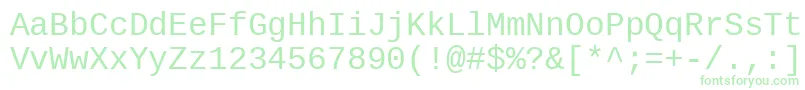 Więcej informacji o czcionce Cousine Czcionka Cousine – zielone czcionki