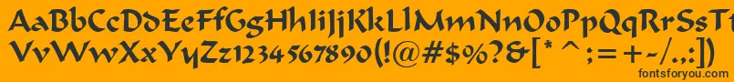 MerlinnRegular Font – Black Fonts on Orange Background