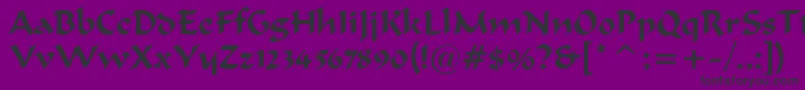 MerlinnRegular Font – Black Fonts on Purple Background
