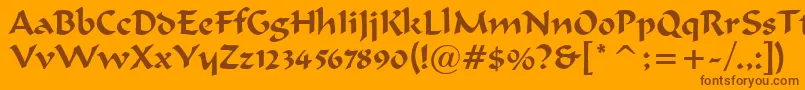 MerlinnRegular Font – Brown Fonts on Orange Background