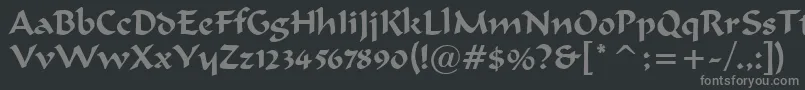MerlinnRegular Font – Gray Fonts on Black Background