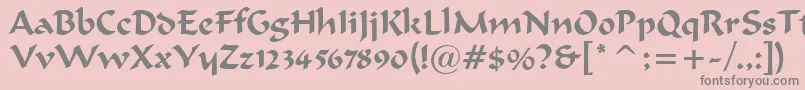 MerlinnRegular Font – Gray Fonts on Pink Background