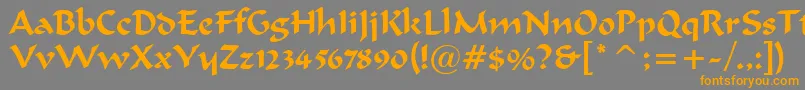 MerlinnRegular Font – Orange Fonts on Gray Background