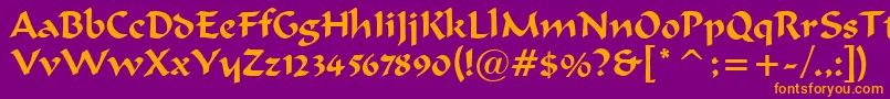 MerlinnRegular Font – Orange Fonts on Purple Background