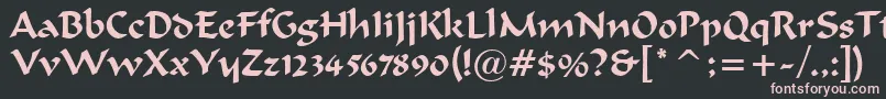 MerlinnRegular Font – Pink Fonts on Black Background
