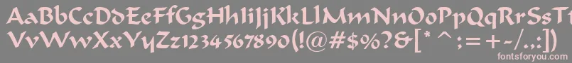 MerlinnRegular Font – Pink Fonts on Gray Background