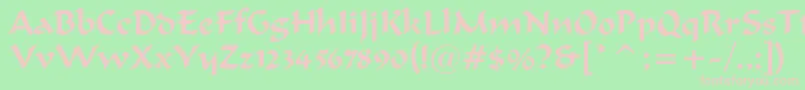 MerlinnRegular Font – Pink Fonts on Green Background