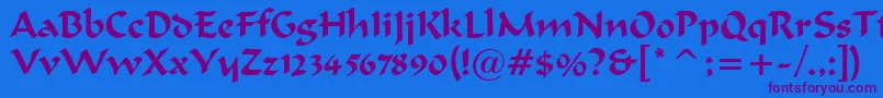 MerlinnRegular Font – Purple Fonts on Blue Background