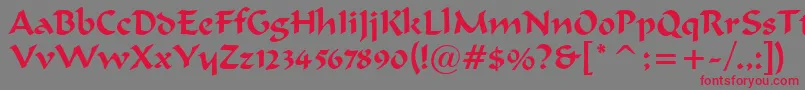 MerlinnRegular Font – Red Fonts on Gray Background