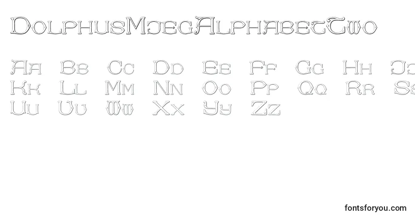 Czcionka DolphusMiegAlphabetTwo – alfabet, cyfry, specjalne znaki