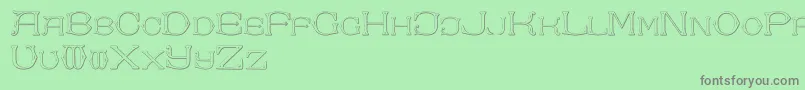 DolphusMiegAlphabetTwo Font – Gray Fonts on Green Background