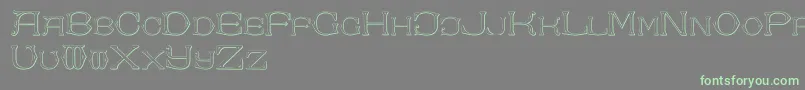 Fonte DolphusMiegAlphabetTwo – fontes verdes em um fundo cinza
