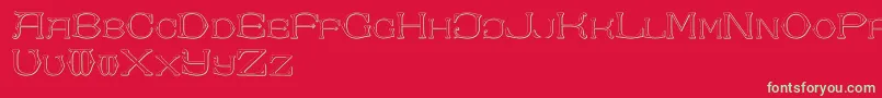 DolphusMiegAlphabetTwo Font – Green Fonts on Red Background