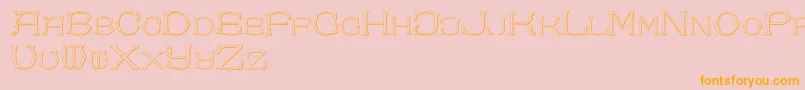 DolphusMiegAlphabetTwo Font – Orange Fonts on Pink Background