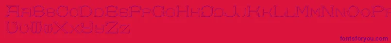 DolphusMiegAlphabetTwo-Schriftart – Violette Schriften auf rotem Hintergrund