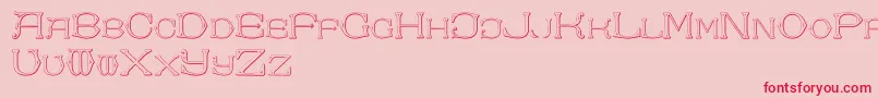 DolphusMiegAlphabetTwo Font – Red Fonts on Pink Background