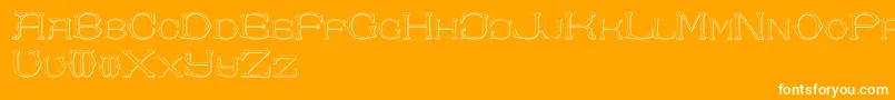 DolphusMiegAlphabetTwo Font – White Fonts on Orange Background