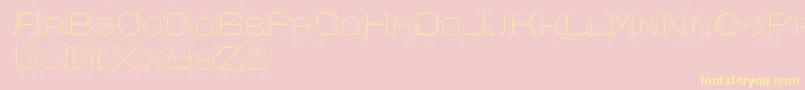 DolphusMiegAlphabetTwo-Schriftart – Gelbe Schriften auf rosa Hintergrund
