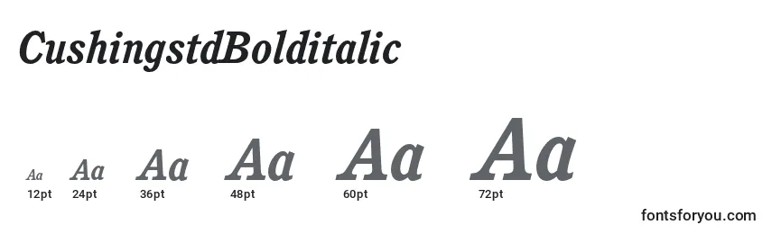 CushingstdBolditalic Font Sizes