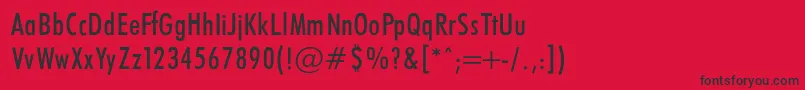 FuturaCondencedNormal Font – Black Fonts on Red Background