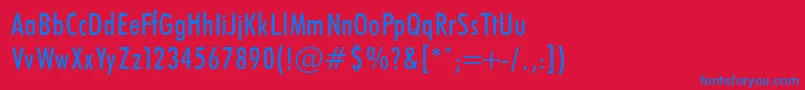 FuturaCondencedNormal Font – Blue Fonts on Red Background