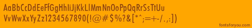 FuturaCondencedNormal Font – Brown Fonts on Orange Background