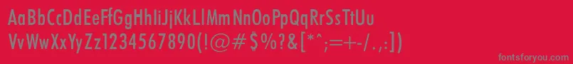 FuturaCondencedNormal Font – Gray Fonts on Red Background