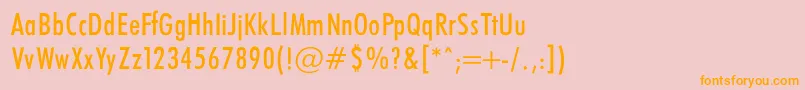 FuturaCondencedNormal Font – Orange Fonts on Pink Background