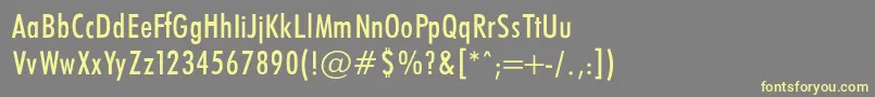 Шрифт FuturaCondencedNormal – жёлтые шрифты на сером фоне