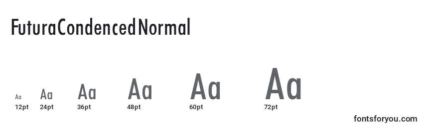 FuturaCondencedNormal Font Sizes