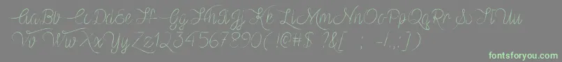 MfVampireHeart Font – Green Fonts on Gray Background