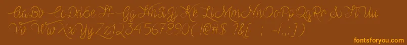 Подробнее о шрифте MfVampireHeart Шрифт MfVampireHeart – оранжевые шрифты на коричневом фоне