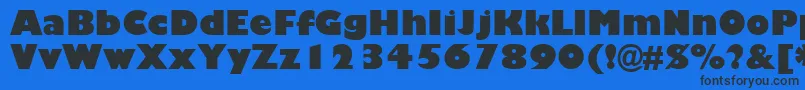 Шрифт Gilsanub – чёрные шрифты на синем фоне
