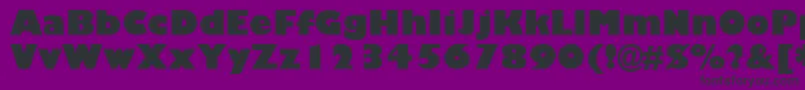 Gilsanub-fontti – mustat fontit violetilla taustalla