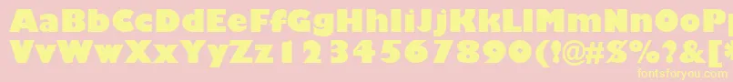 Gilsanub Font – Yellow Fonts on Pink Background