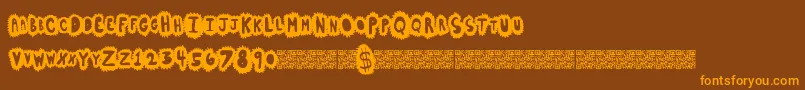 Highsales Font – Orange Fonts on Brown Background