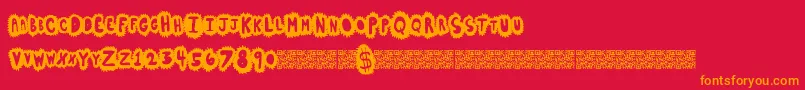 Highsales Font – Orange Fonts on Red Background